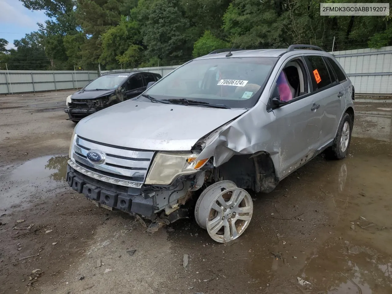 2010 Ford Edge Se VIN: 2FMDK3GC0ABB19207 Lot: 70606124