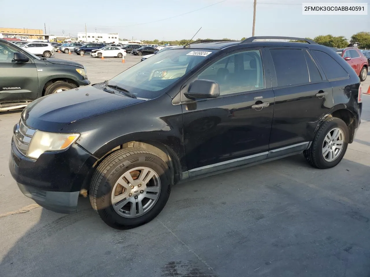 2010 Ford Edge Se VIN: 2FMDK3GC0ABB40591 Lot: 71839824