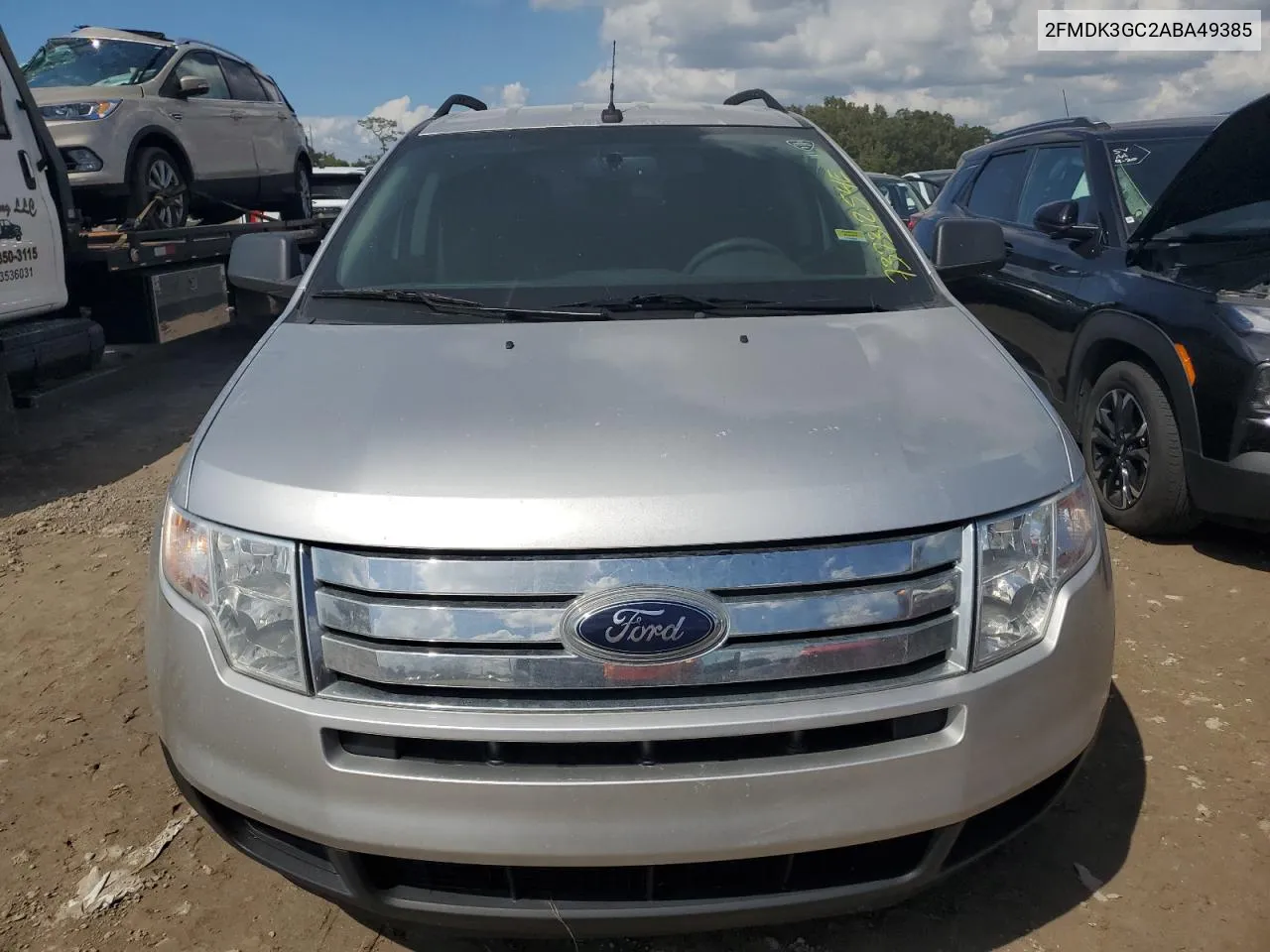 2010 Ford Edge Se VIN: 2FMDK3GC2ABA49385 Lot: 73731254