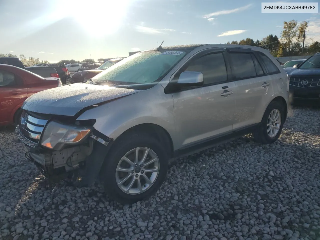 2010 Ford Edge Sel VIN: 2FMDK4JCXABB49782 Lot: 75450354