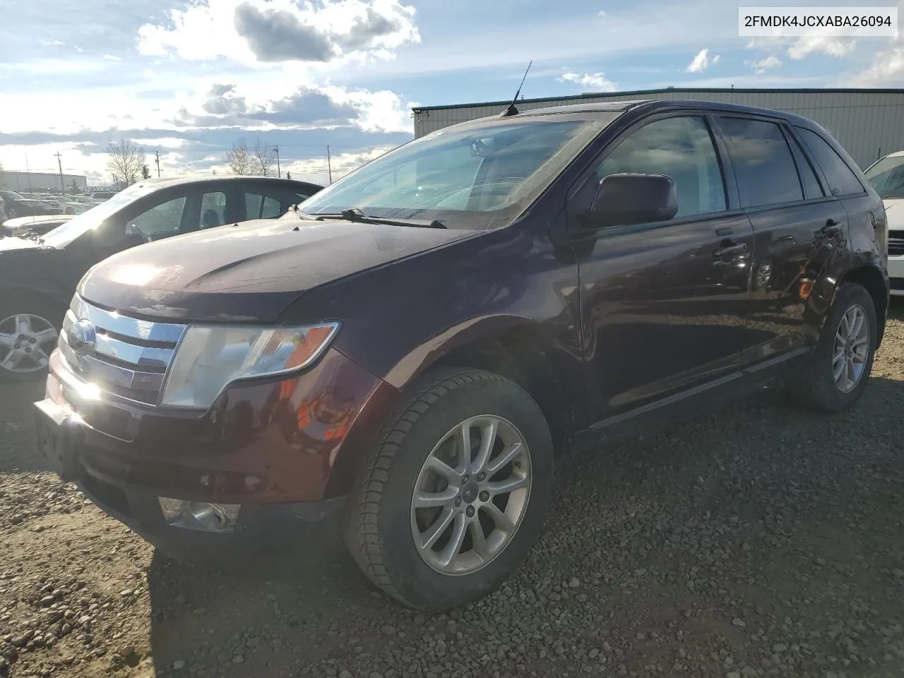 2010 Ford Edge Sel VIN: 2FMDK4JCXABA26094 Lot: 76751184