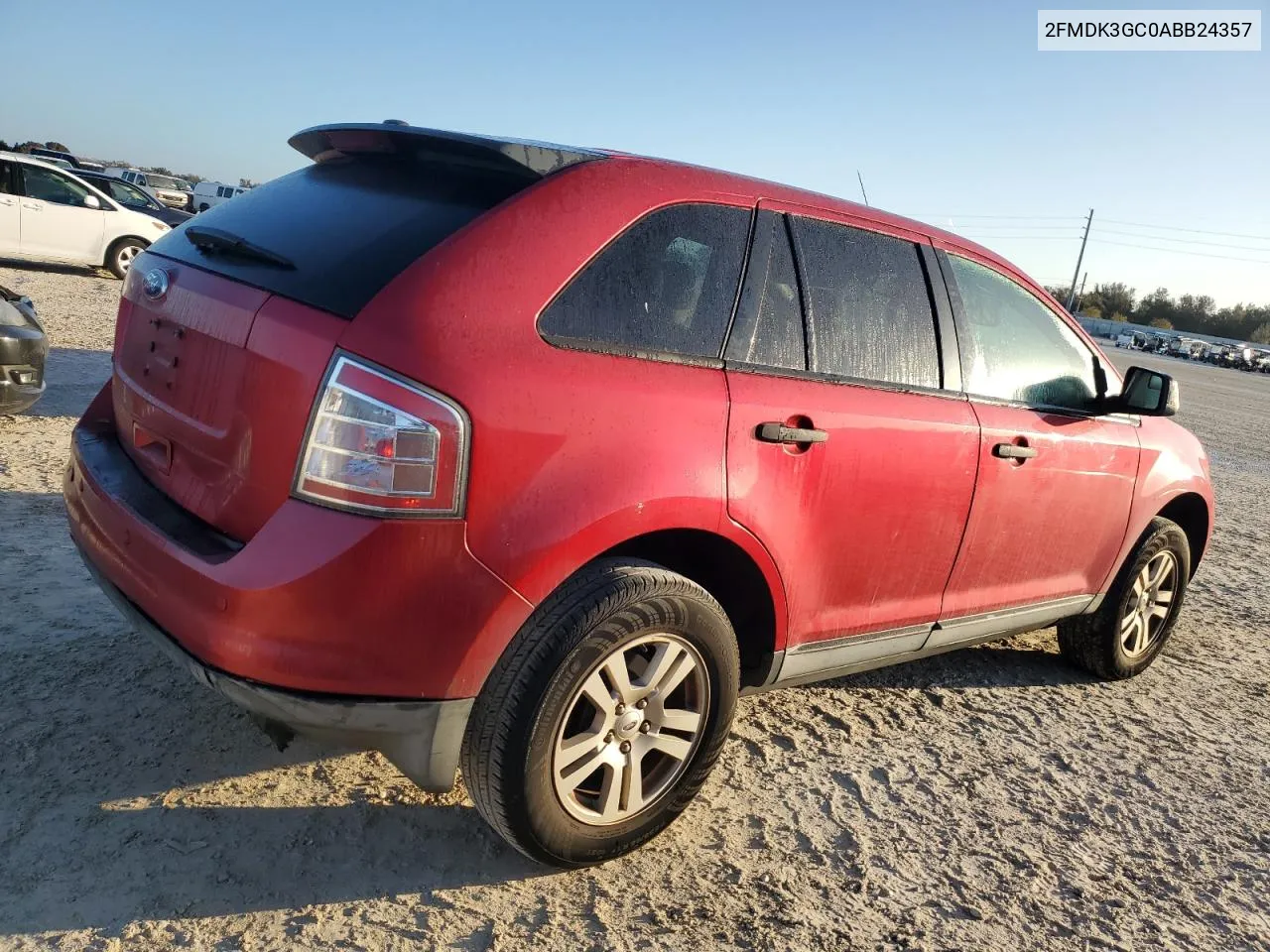 2010 Ford Edge Se VIN: 2FMDK3GC0ABB24357 Lot: 77624694