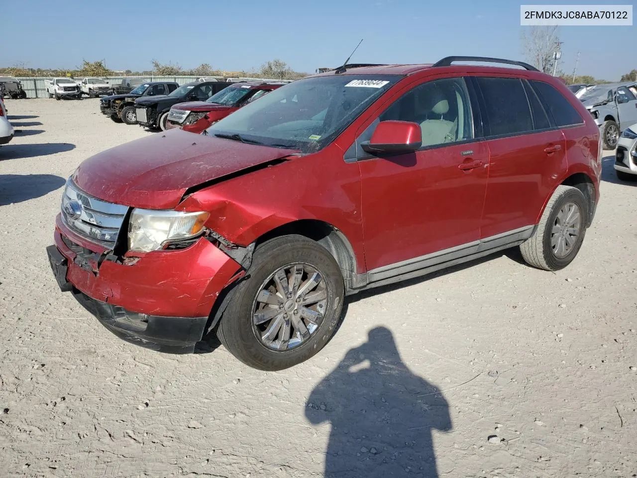 2010 Ford Edge Sel VIN: 2FMDK3JC8ABA70122 Lot: 77639644