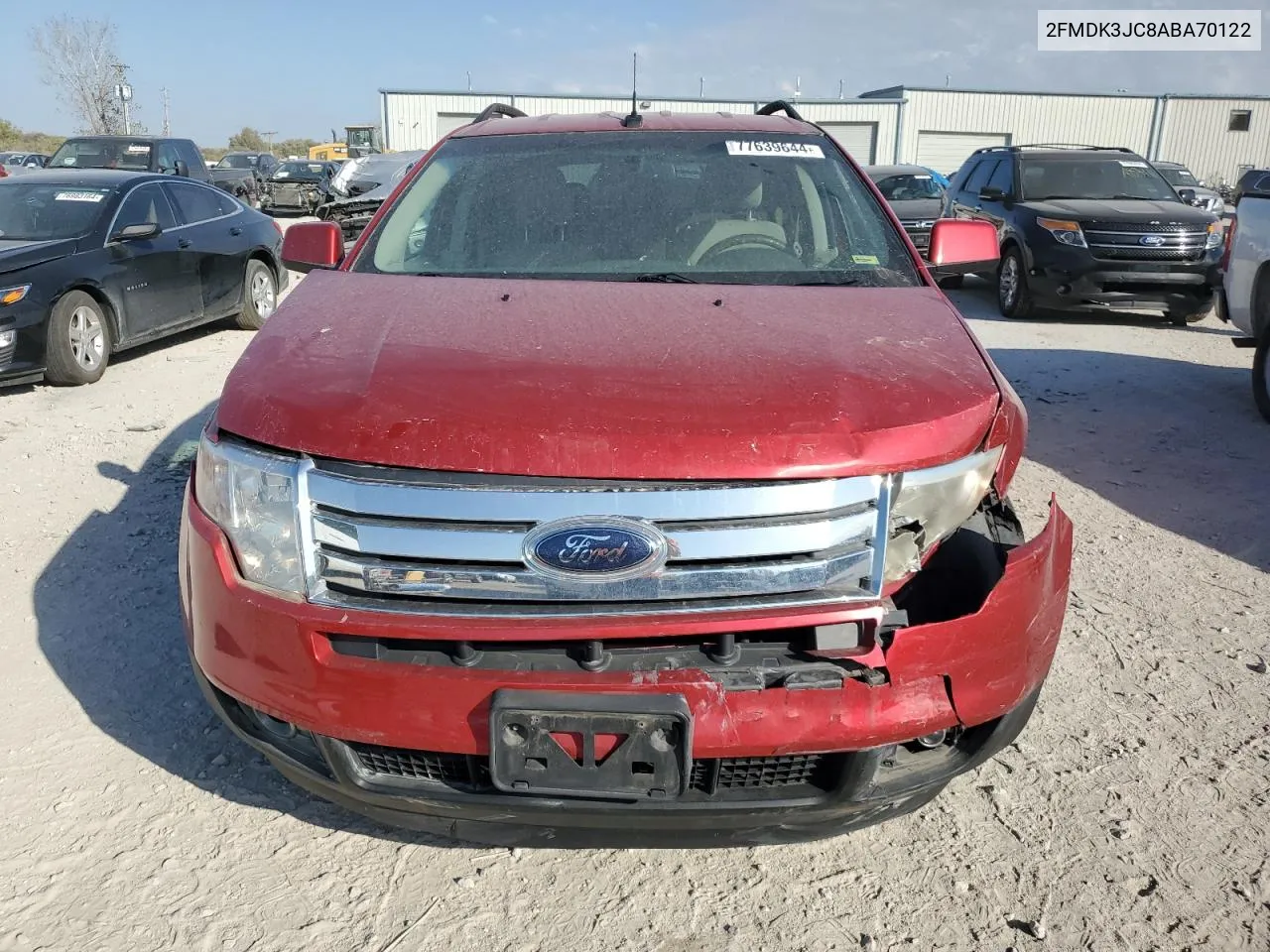 2010 Ford Edge Sel VIN: 2FMDK3JC8ABA70122 Lot: 77639644