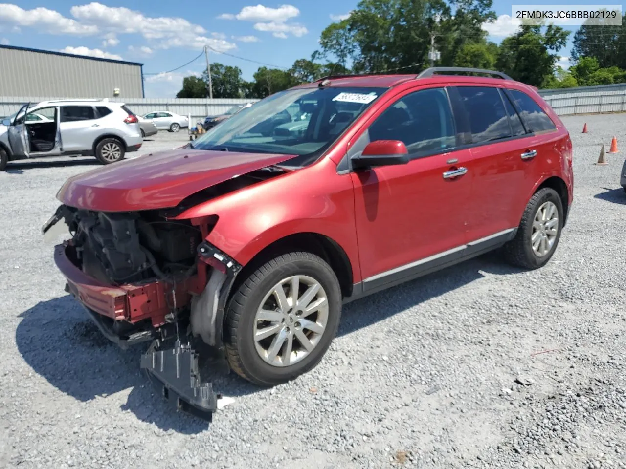 2011 Ford Edge Sel VIN: 2FMDK3JC6BBB02129 Lot: 56372684