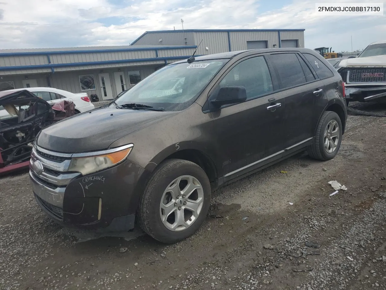 2011 Ford Edge Sel VIN: 2FMDK3JC0BBB17130 Lot: 62655704