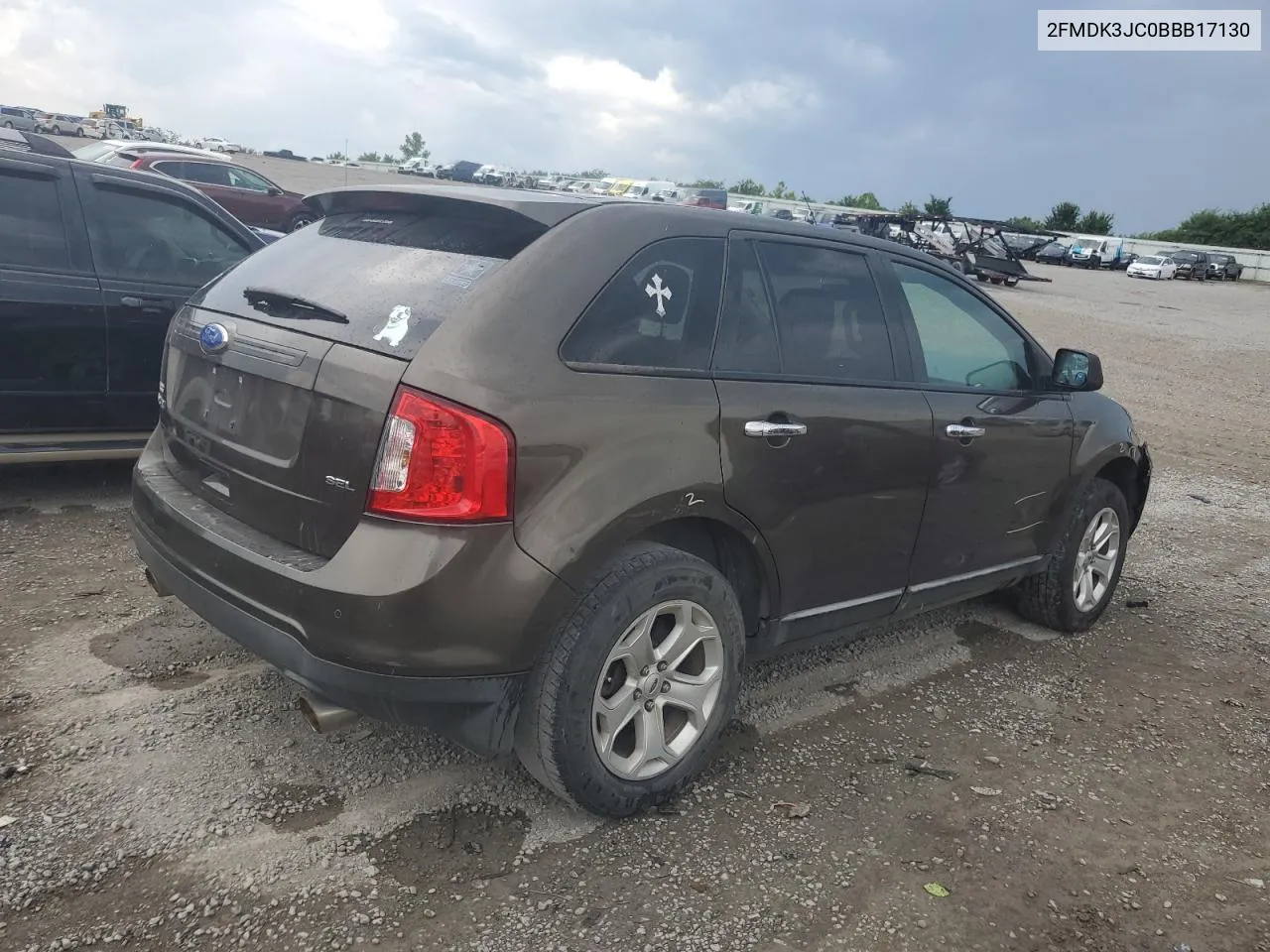 2011 Ford Edge Sel VIN: 2FMDK3JC0BBB17130 Lot: 62655704