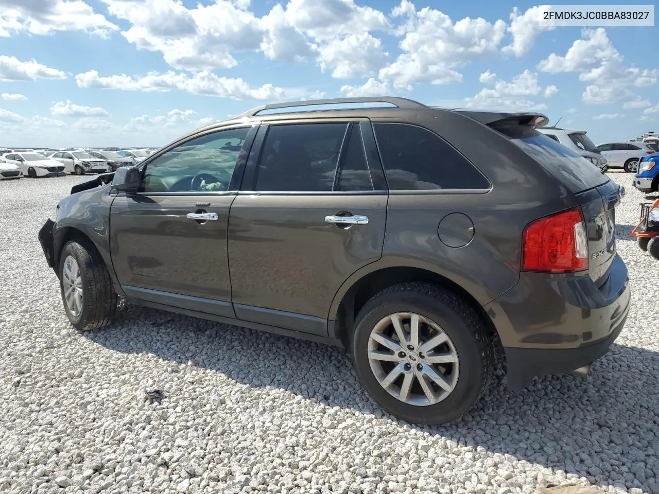 2011 Ford Edge Sel VIN: 2FMDK3JC0BBA83027 Lot: 67031374