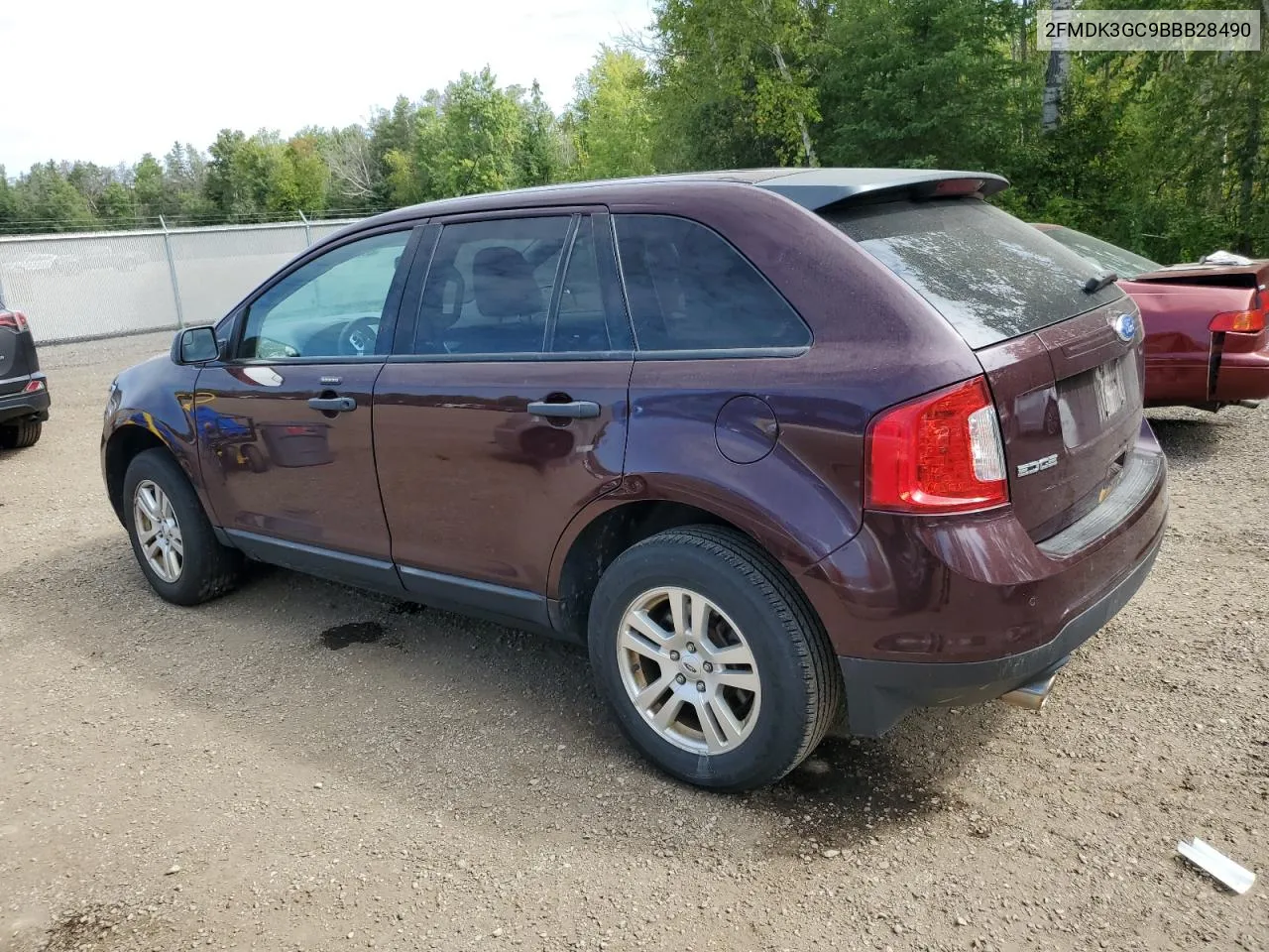 2011 Ford Edge Se VIN: 2FMDK3GC9BBB28490 Lot: 68321964