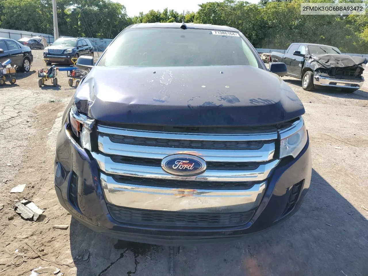 2011 Ford Edge Se VIN: 2FMDK3GC6BBA93472 Lot: 71386164