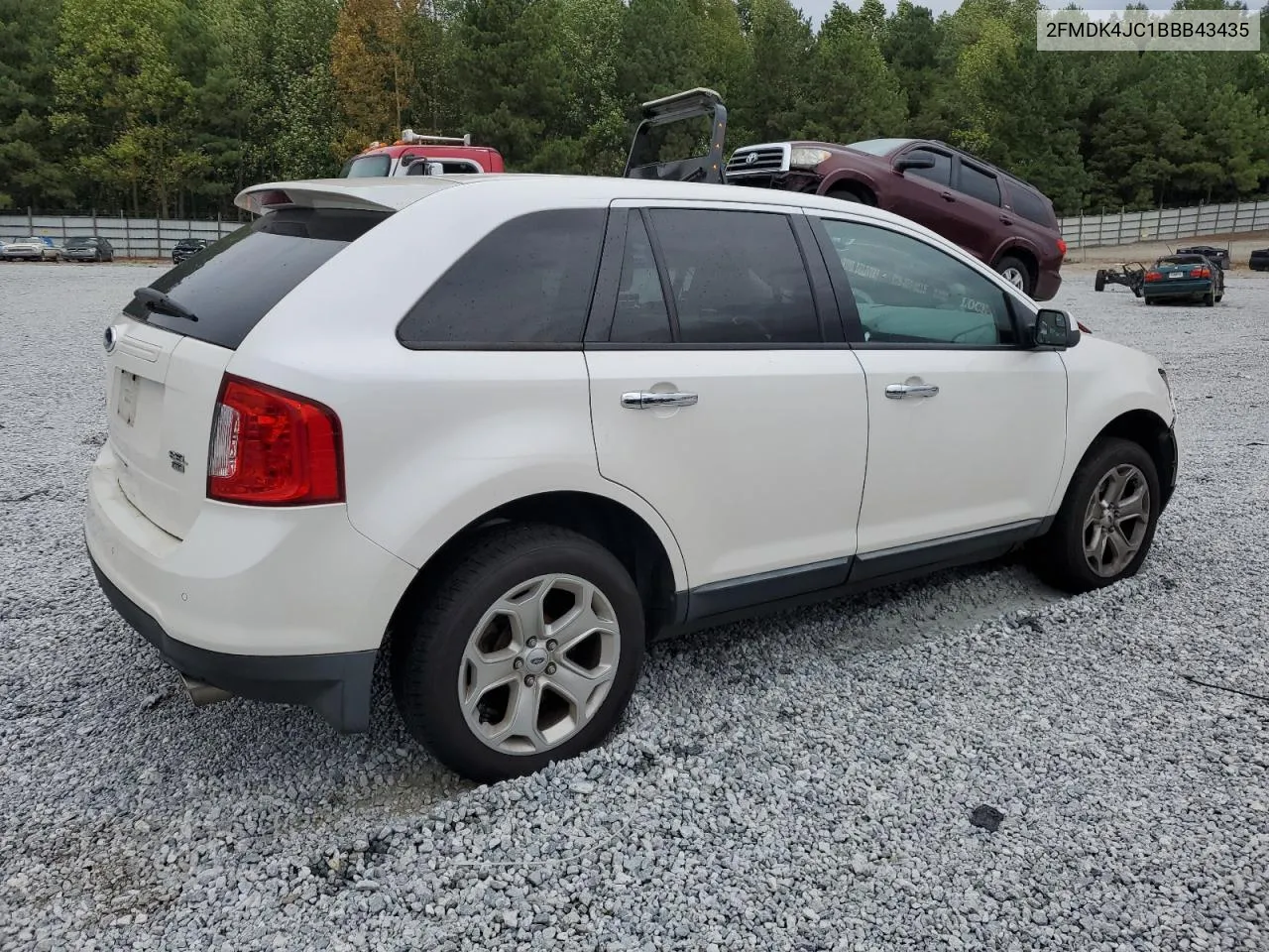 2011 Ford Edge Sel VIN: 2FMDK4JC1BBB43435 Lot: 71456734