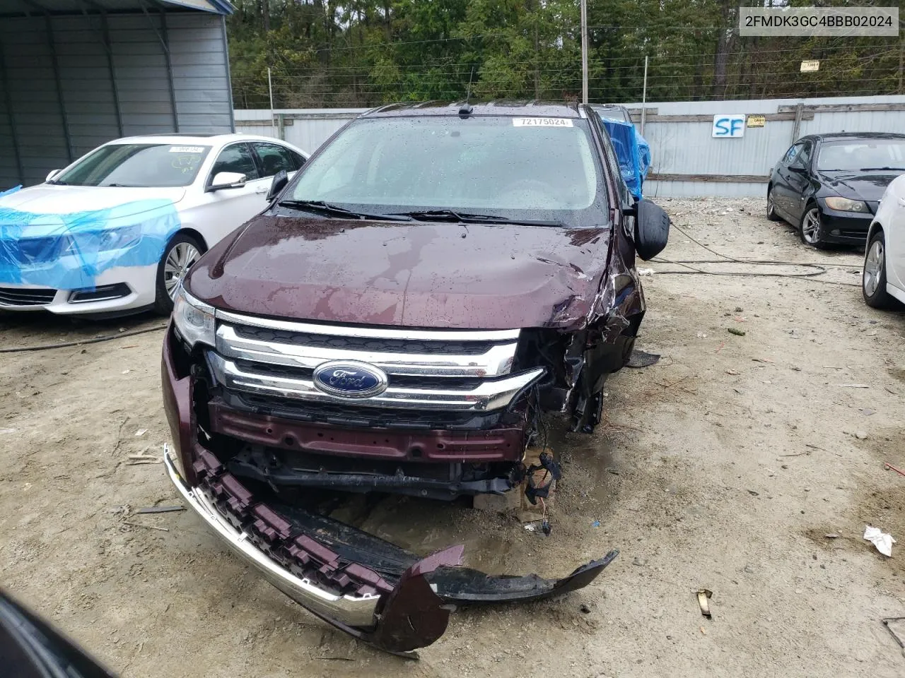 2011 Ford Edge Se VIN: 2FMDK3GC4BBB02024 Lot: 72175024