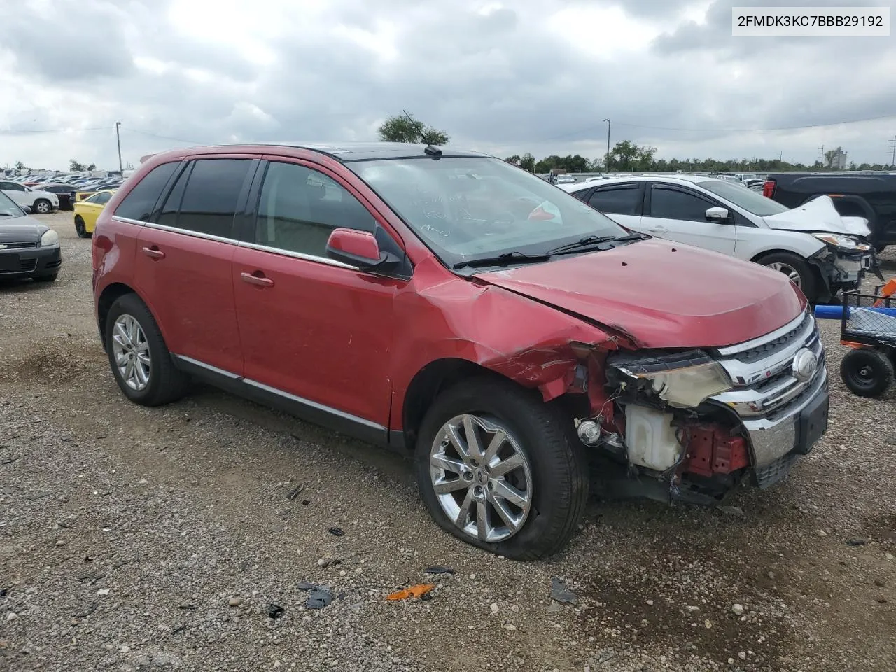 2011 Ford Edge Limited VIN: 2FMDK3KC7BBB29192 Lot: 72789944