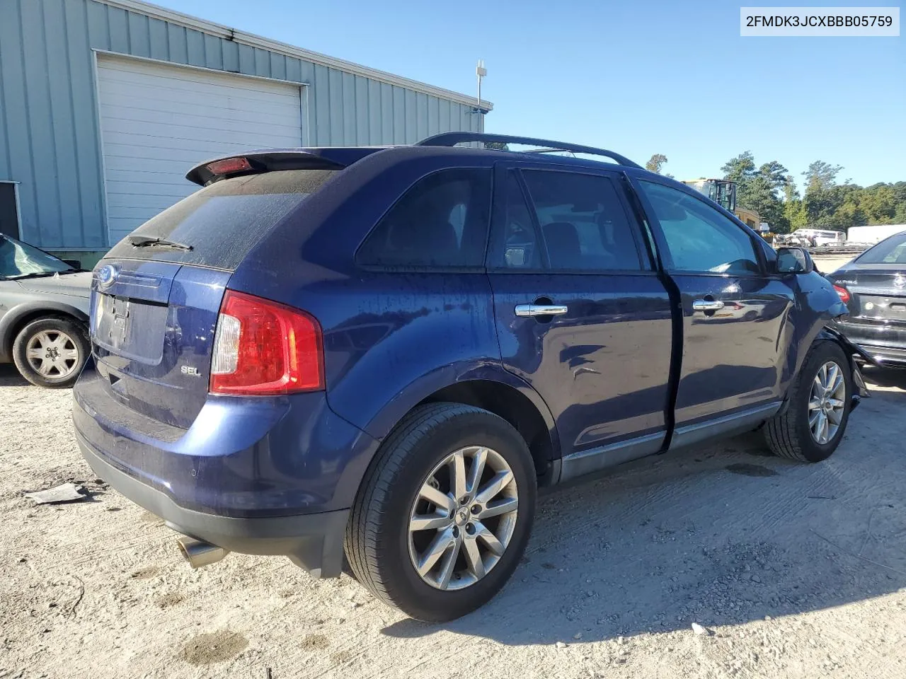 2011 Ford Edge Sel VIN: 2FMDK3JCXBBB05759 Lot: 75110504