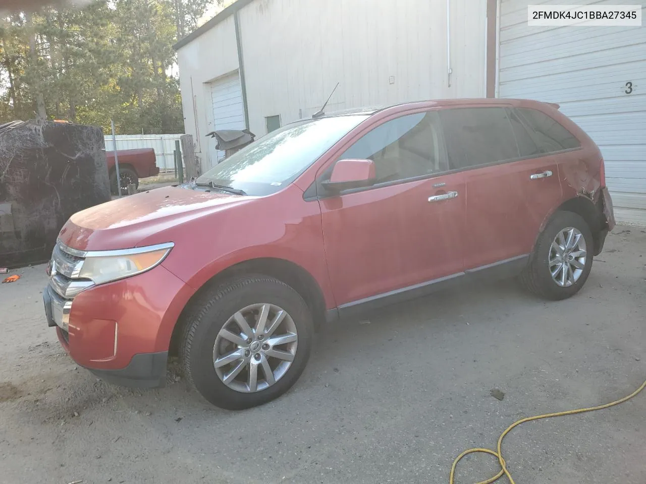 2011 Ford Edge Sel VIN: 2FMDK4JC1BBA27345 Lot: 75475624