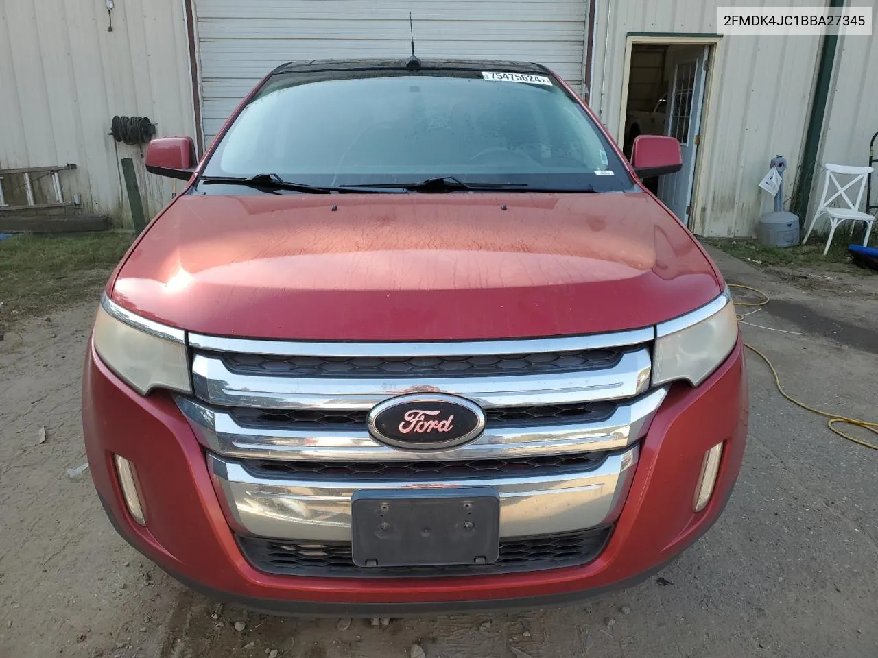 2011 Ford Edge Sel VIN: 2FMDK4JC1BBA27345 Lot: 75475624