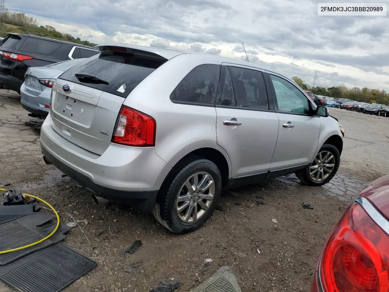 2011 Ford Edge Sel VIN: 2FMDK3JC3BBB20989 Lot: 75610484