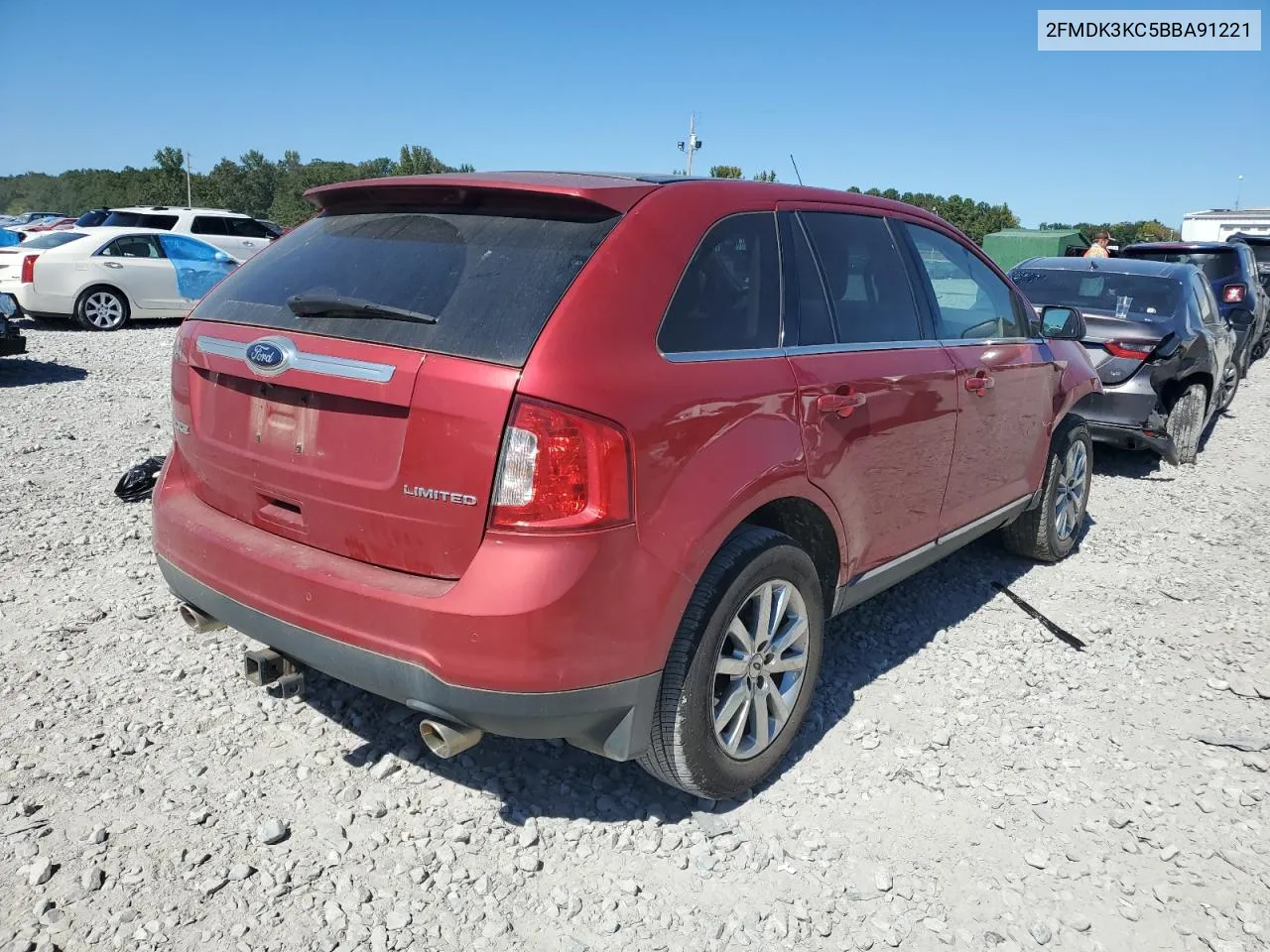 2011 Ford Edge Limited VIN: 2FMDK3KC5BBA91221 Lot: 75736334