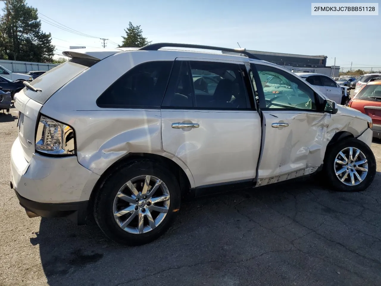 2011 Ford Edge Sel VIN: 2FMDK3JC7BBB51128 Lot: 76354524