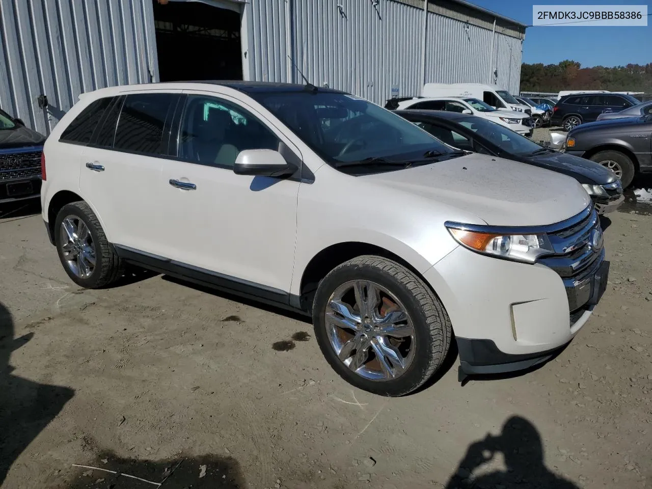 2011 Ford Edge Sel VIN: 2FMDK3JC9BBB58386 Lot: 76980384