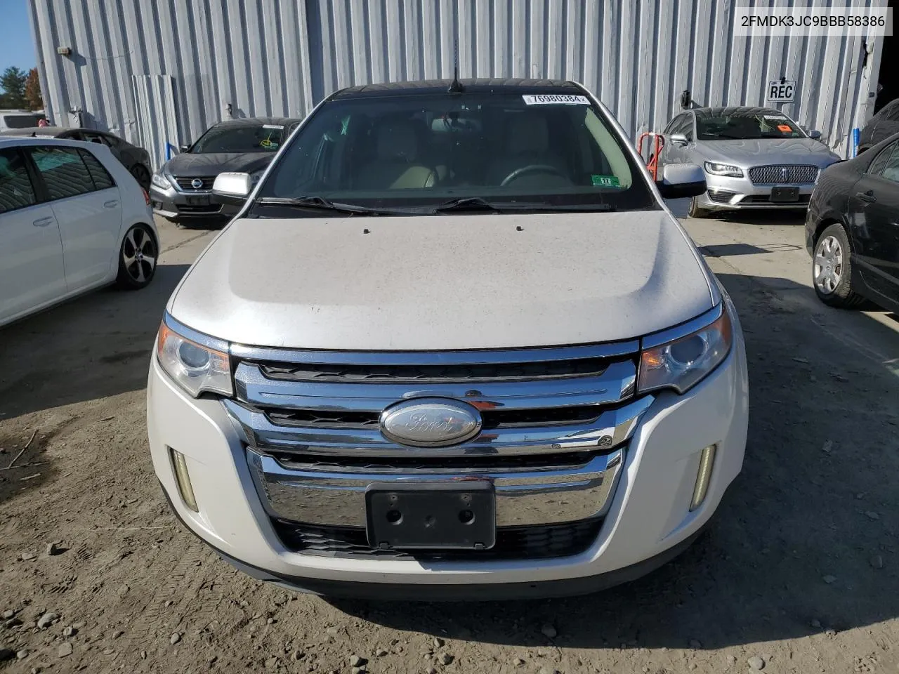 2011 Ford Edge Sel VIN: 2FMDK3JC9BBB58386 Lot: 76980384