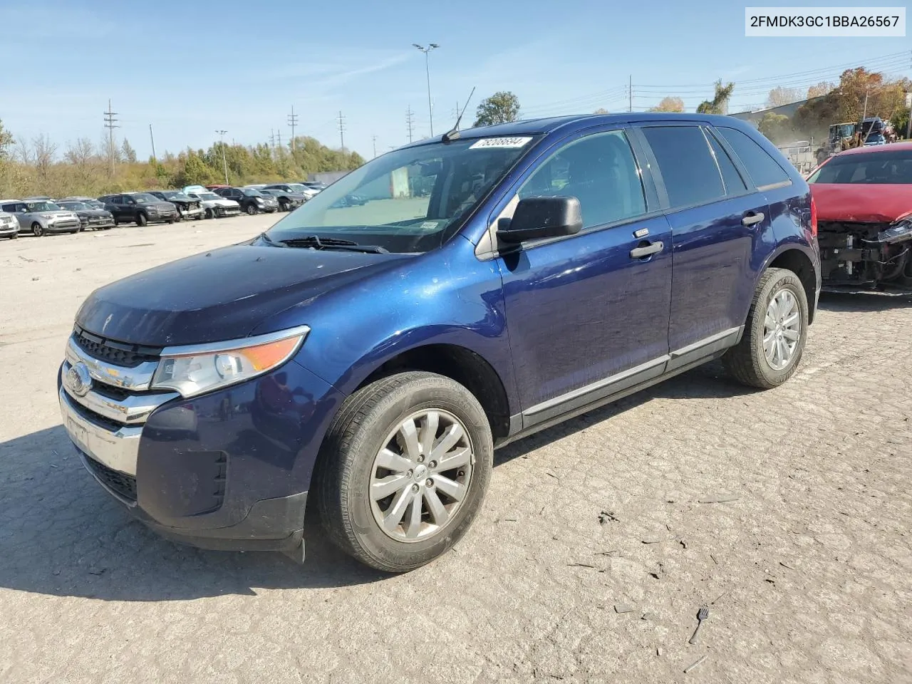 2011 Ford Edge Se VIN: 2FMDK3GC1BBA26567 Lot: 78208694