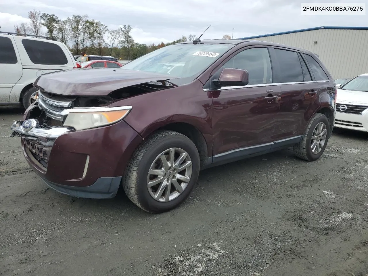 2011 Ford Edge Limited VIN: 2FMDK4KC0BBA76275 Lot: 79219964