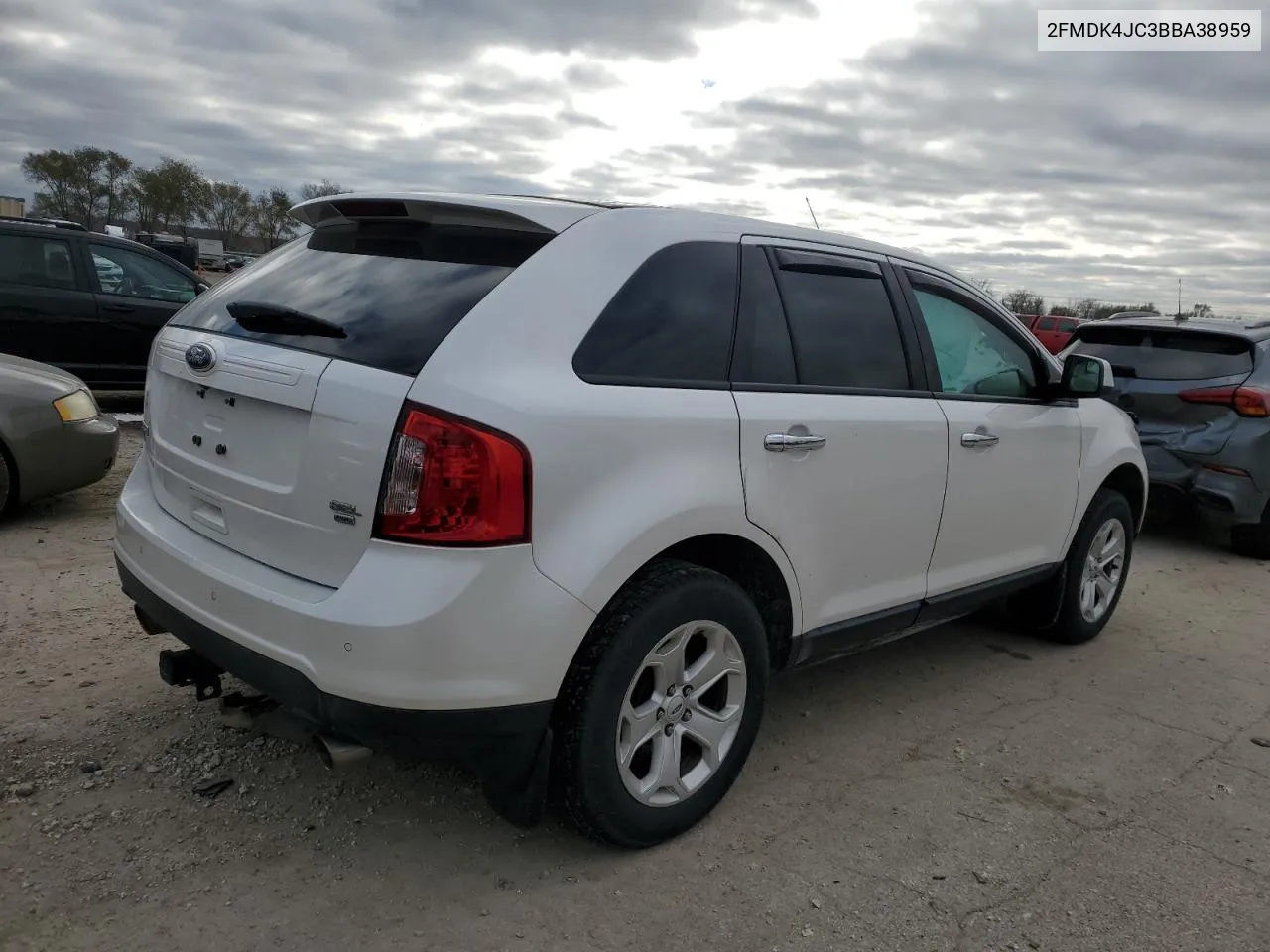 2011 Ford Edge Sel VIN: 2FMDK4JC3BBA38959 Lot: 80334924