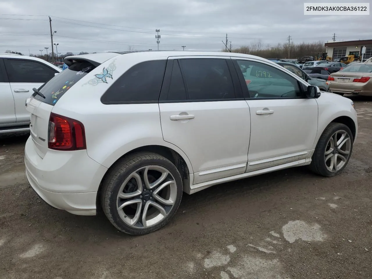 2012 Ford Edge Sport VIN: 2FMDK3AK0CBA36122 Lot: 44527434