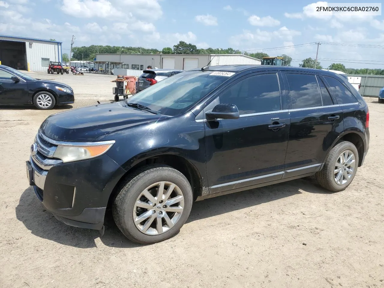 2012 Ford Edge Limited VIN: 2FMDK3KC6CBA02760 Lot: 53809264