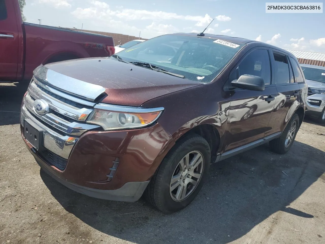 2012 Ford Edge Se VIN: 2FMDK3GC3CBA63816 Lot: 64239744