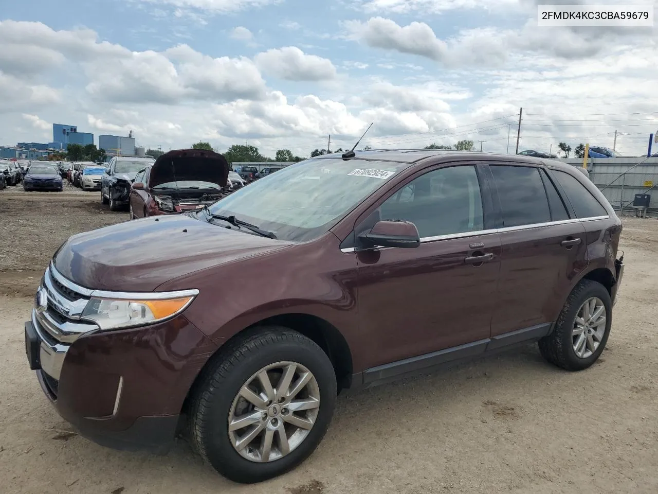 2012 Ford Edge Limited VIN: 2FMDK4KC3CBA59679 Lot: 67092924