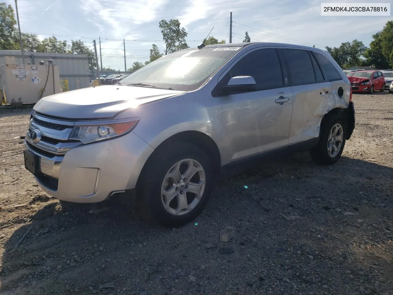 2012 Ford Edge Sel VIN: 2FMDK4JC3CBA78816 Lot: 69427104