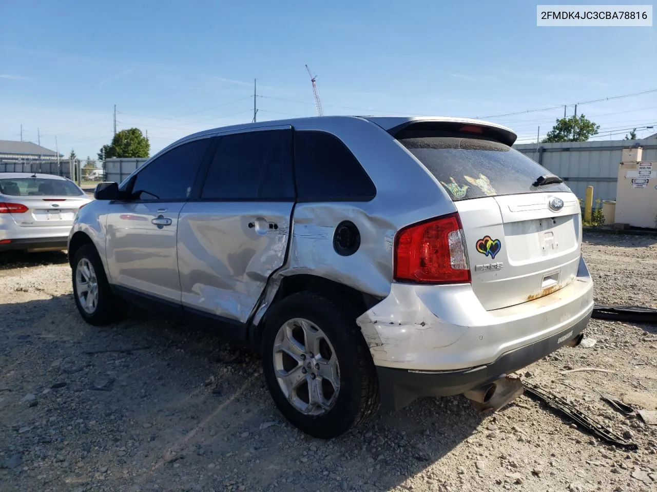 2012 Ford Edge Sel VIN: 2FMDK4JC3CBA78816 Lot: 69427104