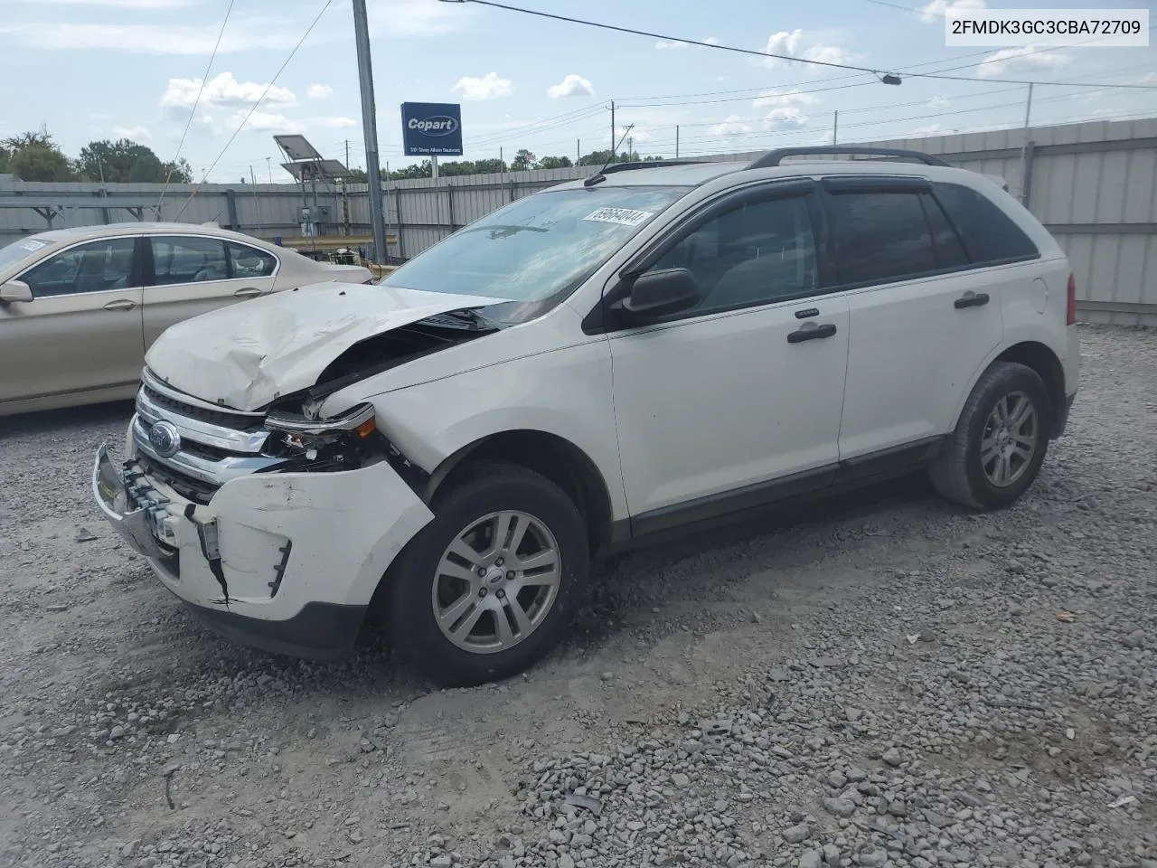 2012 Ford Edge Se VIN: 2FMDK3GC3CBA72709 Lot: 69664044