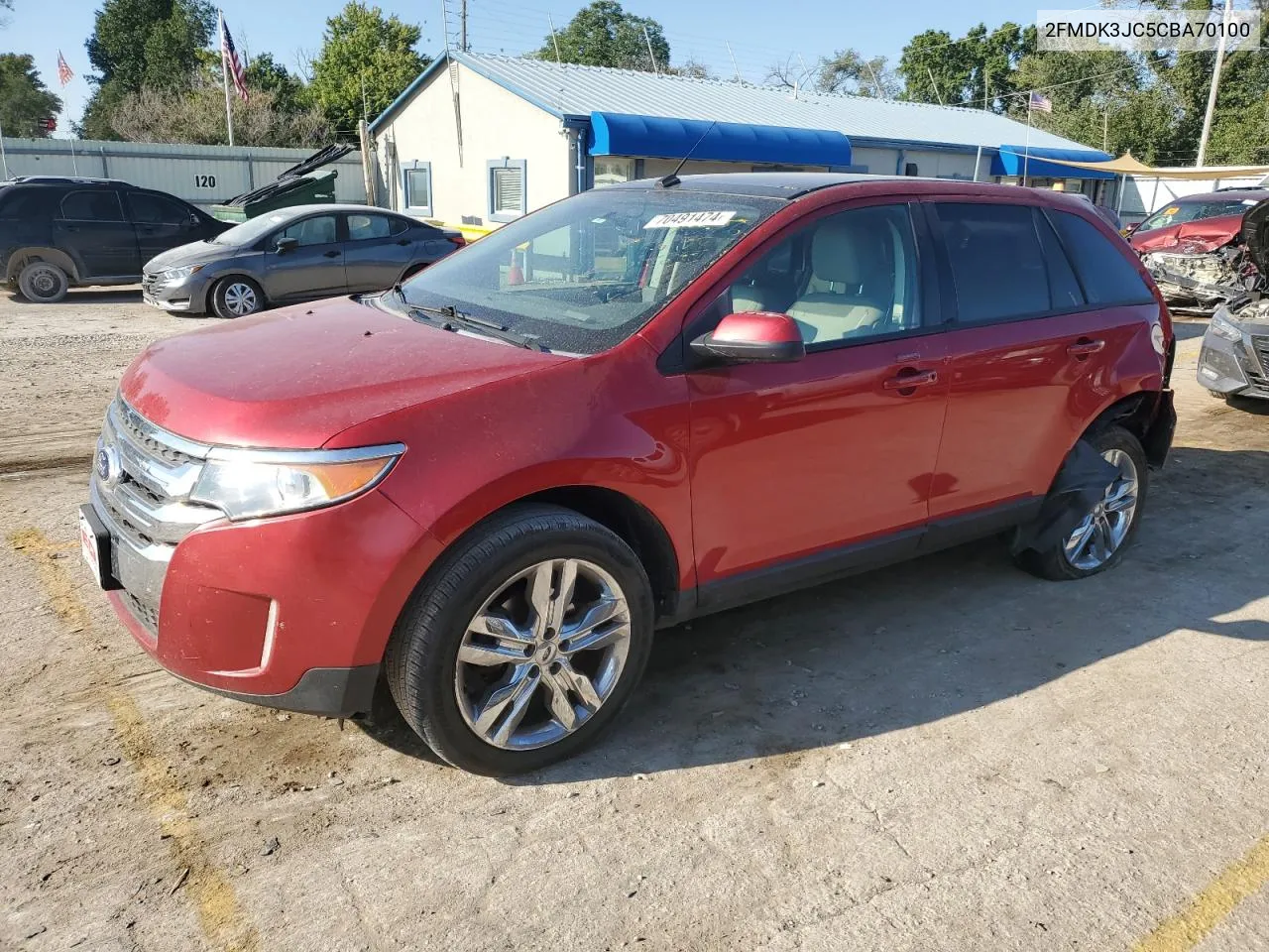 2012 Ford Edge Sel VIN: 2FMDK3JC5CBA70100 Lot: 70491474