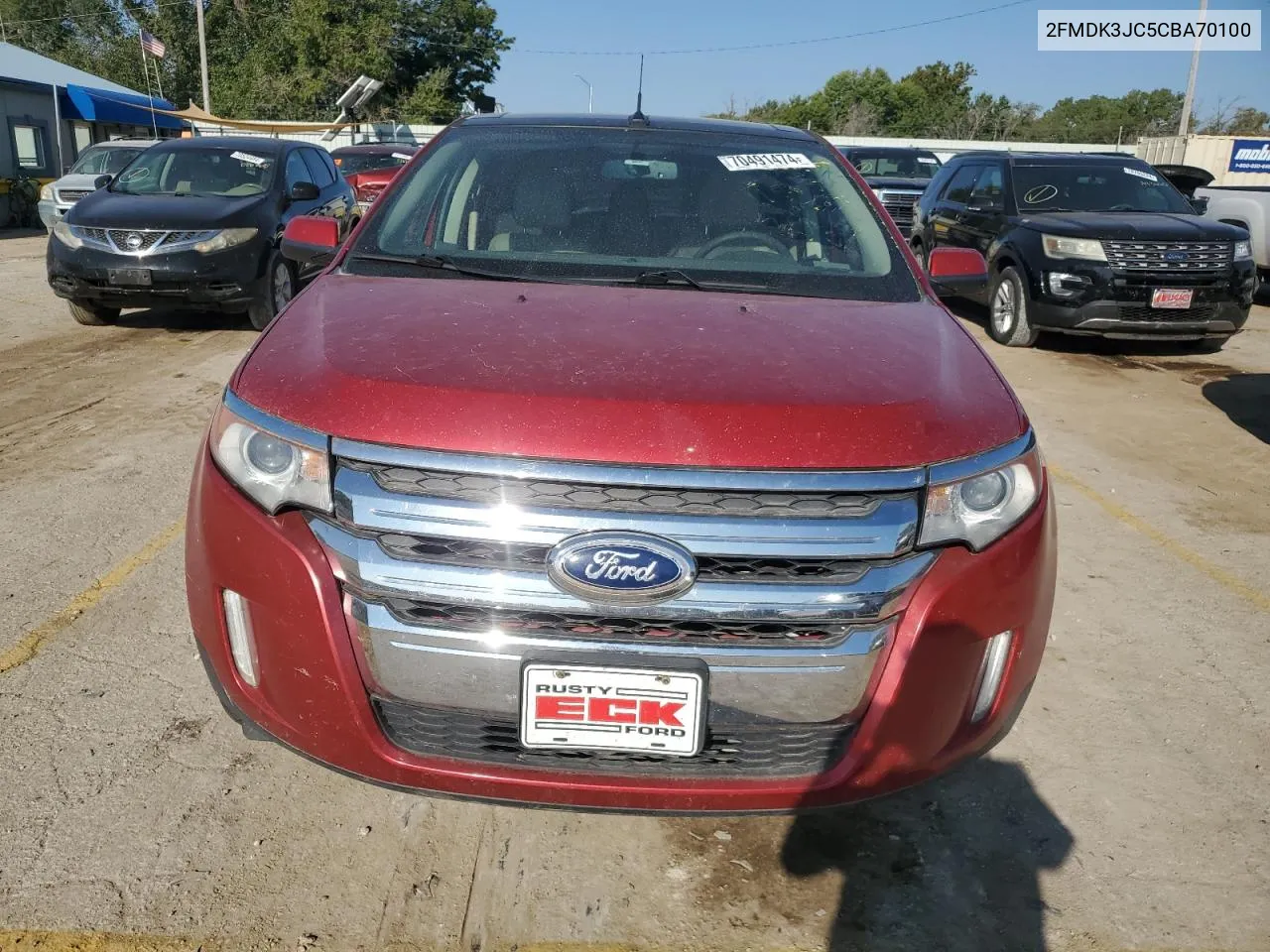 2012 Ford Edge Sel VIN: 2FMDK3JC5CBA70100 Lot: 70491474