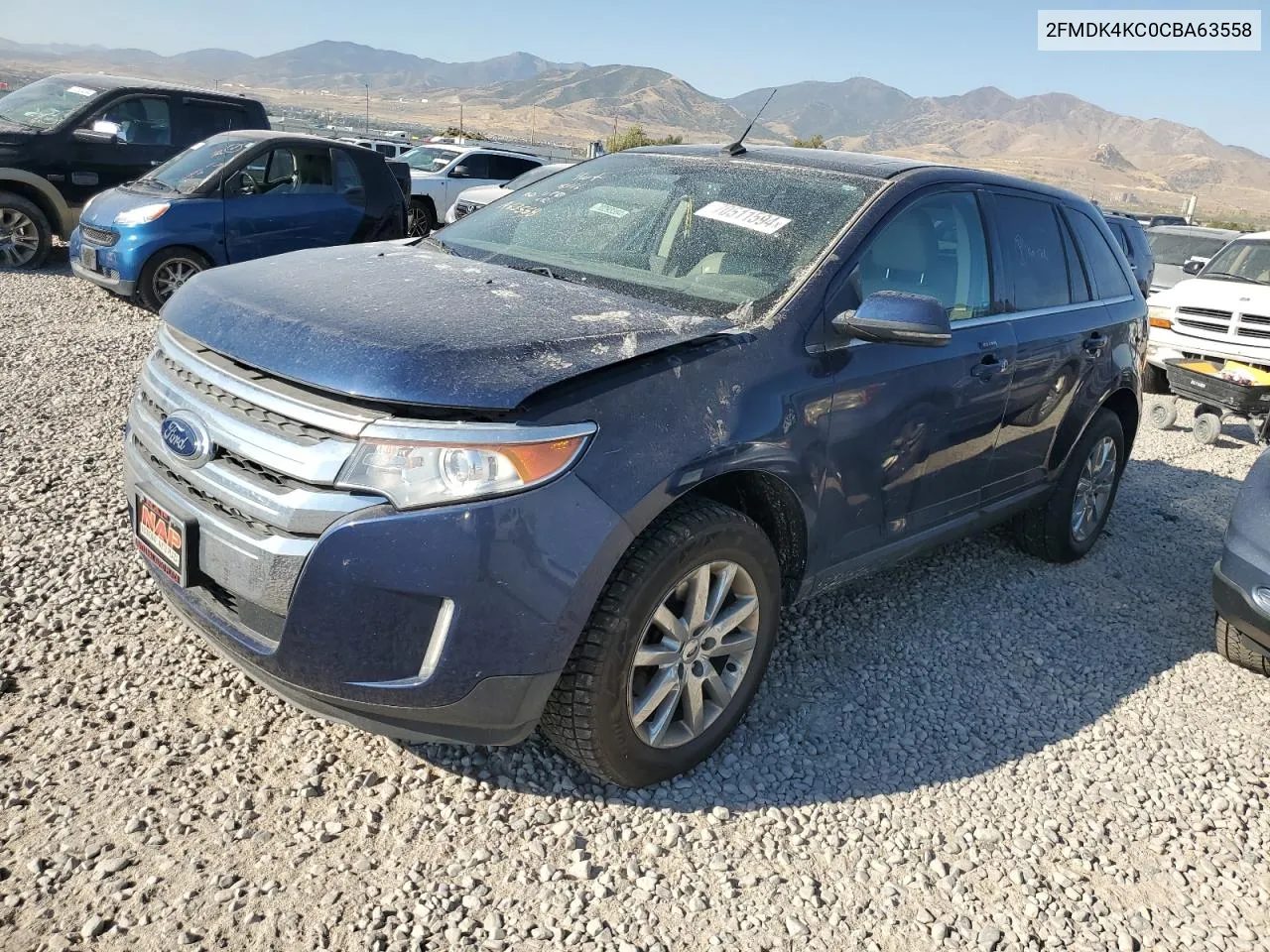 2012 Ford Edge Limited VIN: 2FMDK4KC0CBA63558 Lot: 70511594