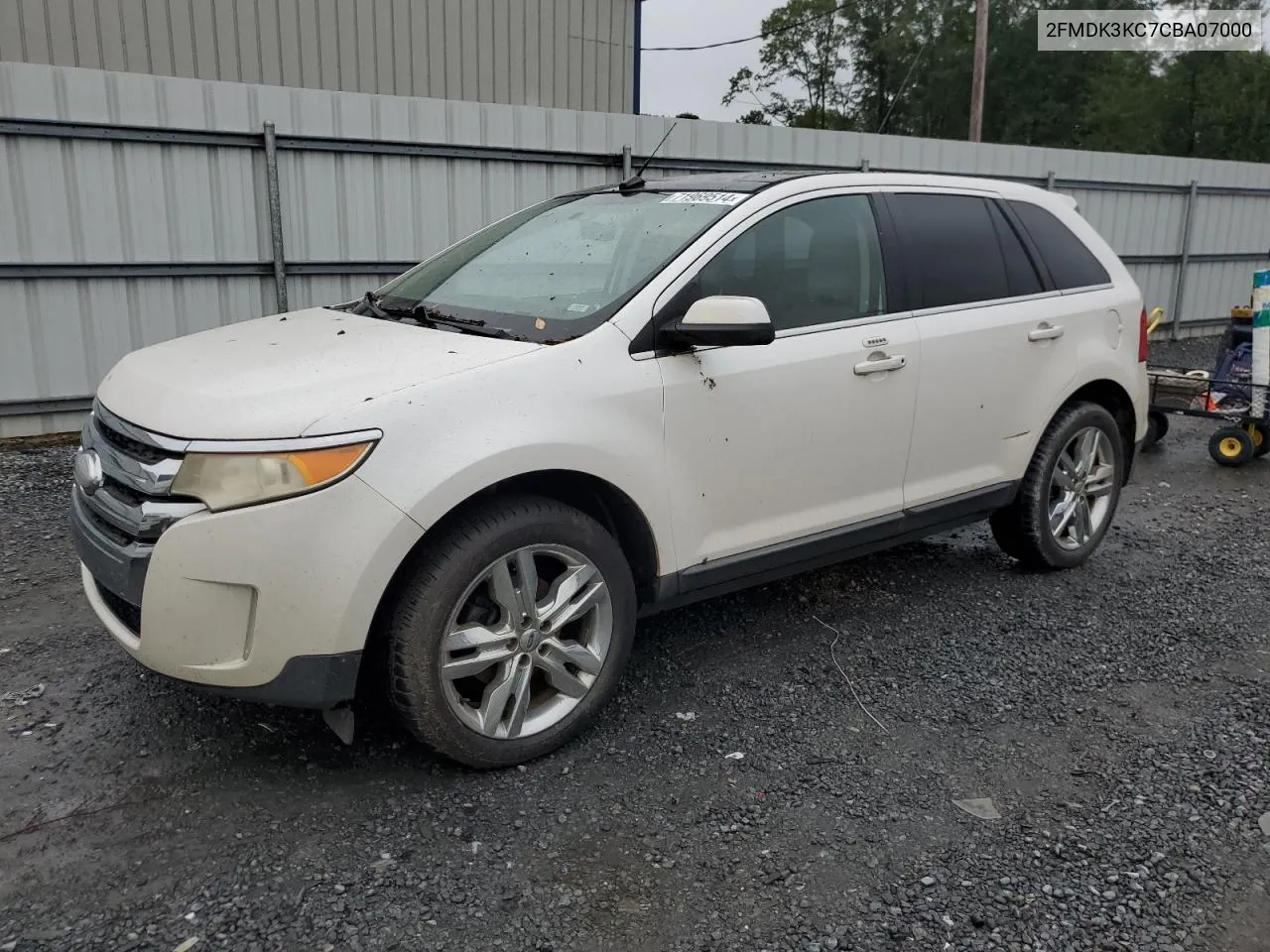 2012 Ford Edge Limited VIN: 2FMDK3KC7CBA07000 Lot: 71969514