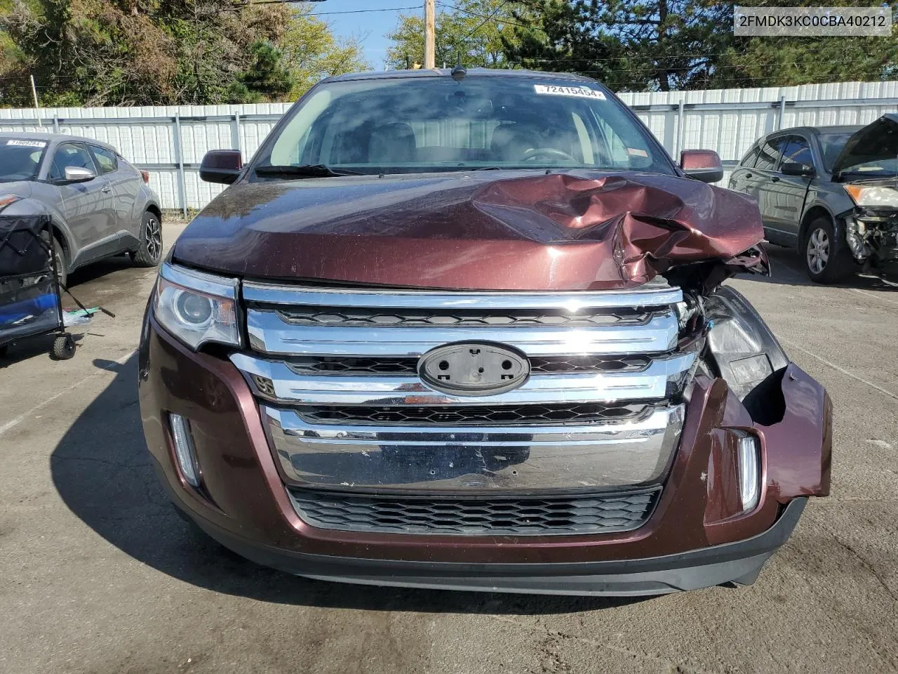 2012 Ford Edge Limited VIN: 2FMDK3KC0CBA40212 Lot: 72415454