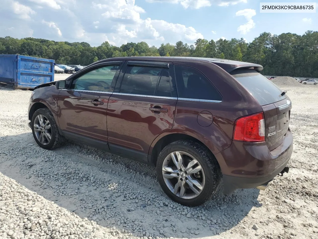 2012 Ford Edge Limited VIN: 2FMDK3KC9CBA86735 Lot: 72433404