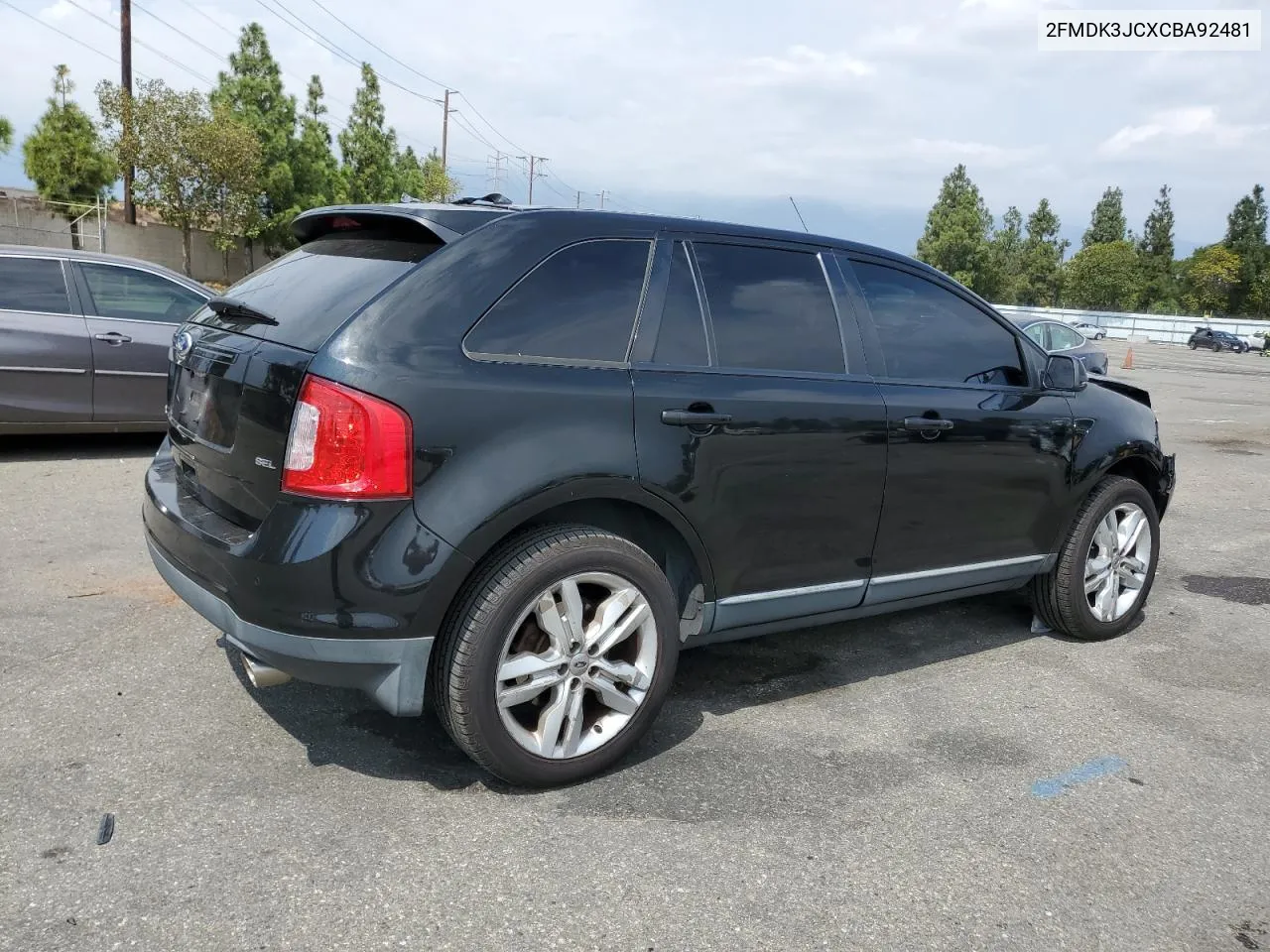 2012 Ford Edge Sel VIN: 2FMDK3JCXCBA92481 Lot: 72582844