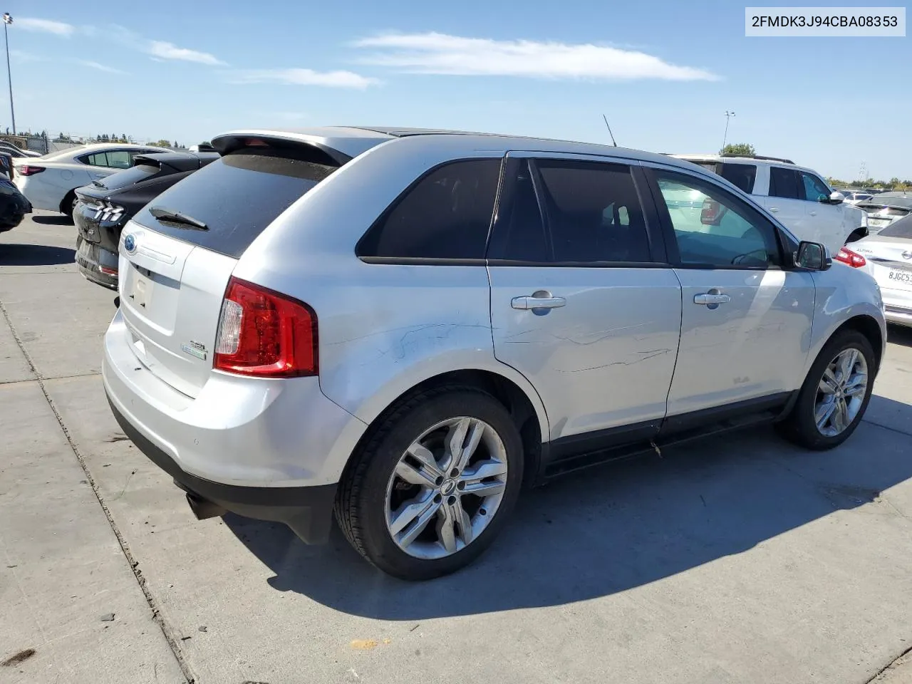 2012 Ford Edge Sel VIN: 2FMDK3J94CBA08353 Lot: 72757104