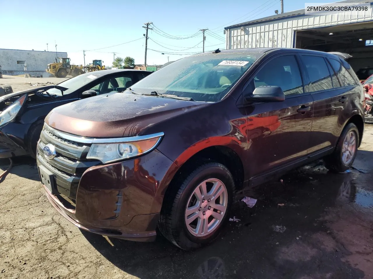 2012 Ford Edge Se VIN: 2FMDK3GC3CBA79398 Lot: 76959134