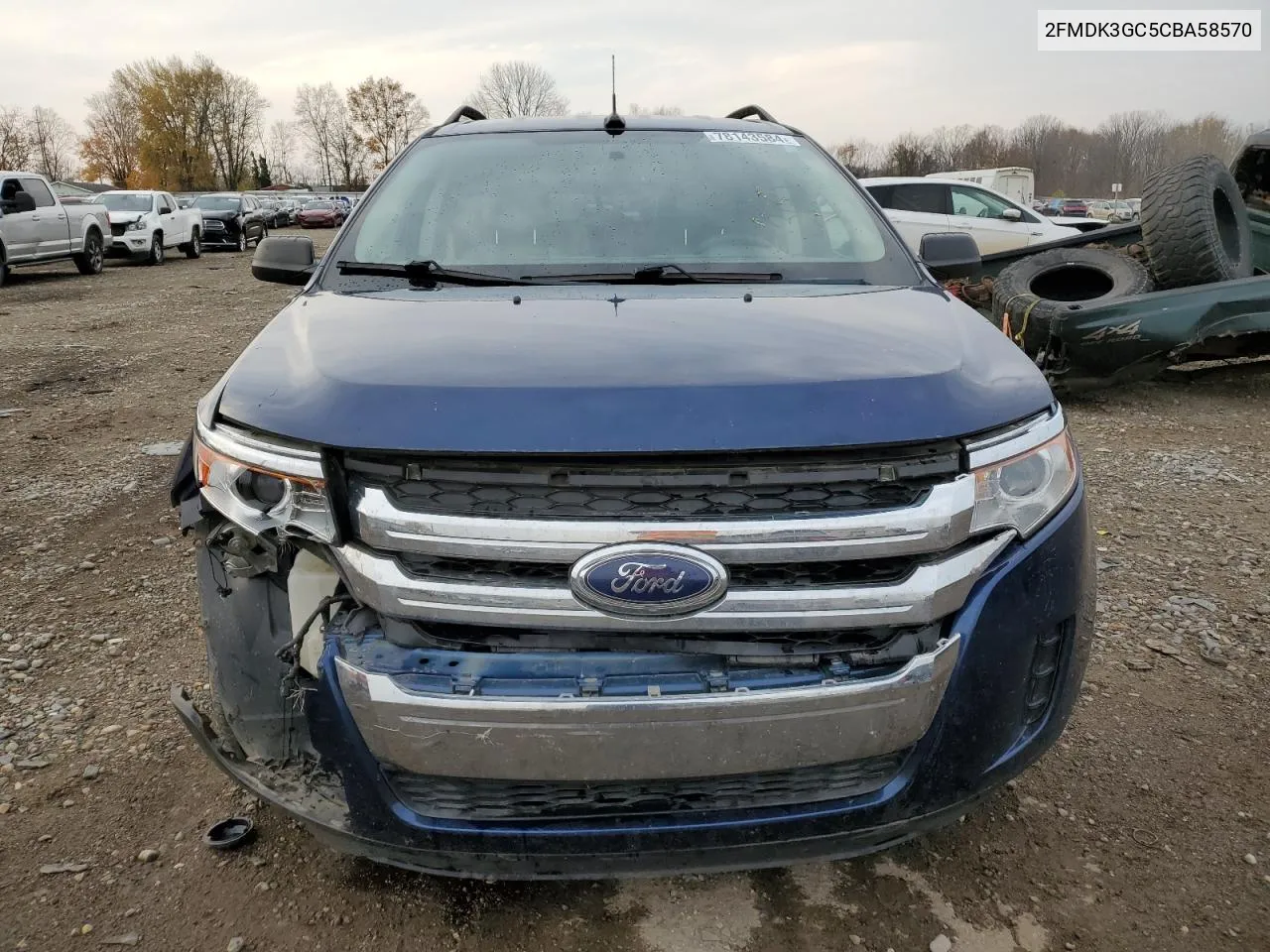 2012 Ford Edge Se VIN: 2FMDK3GC5CBA58570 Lot: 78143584