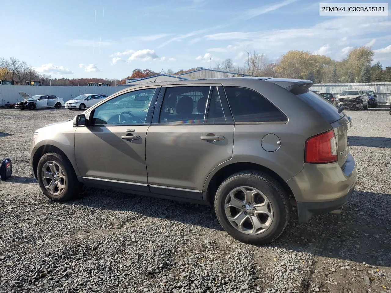 2012 Ford Edge Sel VIN: 2FMDK4JC3CBA55181 Lot: 78634604