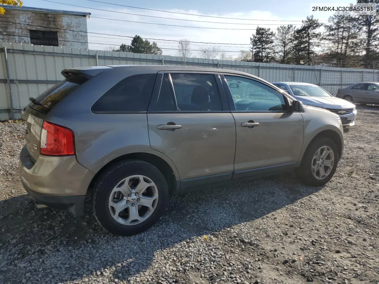 2012 Ford Edge Sel VIN: 2FMDK4JC3CBA55181 Lot: 78634604