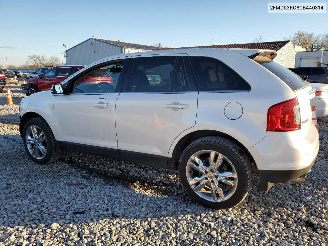 2012 Ford Edge Limited VIN: 2FMDK3KC8CBA40314 Lot: 80022584