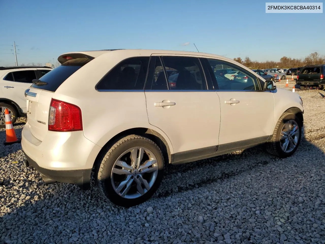 2012 Ford Edge Limited VIN: 2FMDK3KC8CBA40314 Lot: 80022584