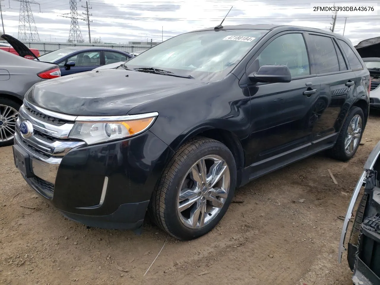 2013 Ford Edge Sel VIN: 2FMDK3J93DBA43676 Lot: 47180184